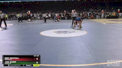 D4-106 lbs Cons. Round 2 - Reid Westfall, Reading HS vs Jose Boger, Gobles HS