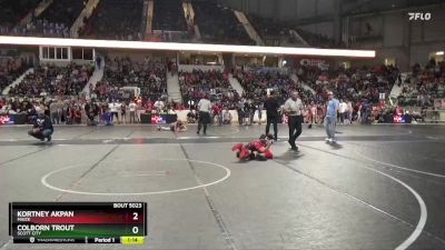 110 lbs Champ. Round 1 - Colborn Trout, Scott City vs Kortney Akpan, Maize