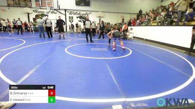 85 lbs Consi Of 8 #2 - Bear Ontiveros, R.A.W. vs Cash Howard, Coweta Tiger Wrestling