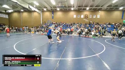 125 lbs Cons. Round 2 - Nicholas Sabagala, Westlake vs Royal Apodaca, Roy Wrestling Club