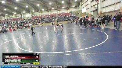 87 lbs Cons. Round 2 - Tate Mikesell, Sanderson Wrestling Academy vs Ryker Anderson, Wasatch Wrestling Club