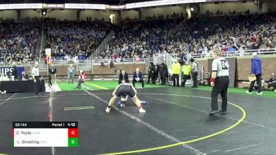 D2-144 lbs 1st Place Match - Louden Stradling, Gaylord HS vs CJ Poole, Lowell HS