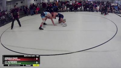 168 lbs Quarterfinal - Joshua Mace, MWC Wrestling Academy vs Cy Petersen, Syracuse Youth Mat Club