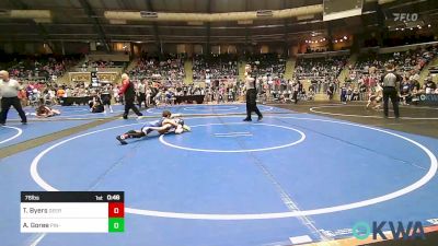 76 lbs Consi Of 8 #2 - Talan Byers, Deer Creek Wrestling Club vs Armond Goree, Pin-King All Stars