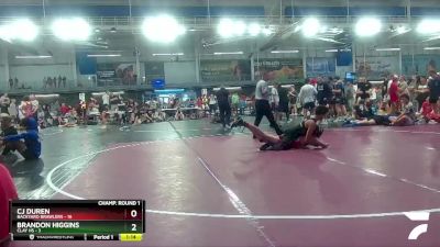 138 lbs Round 1 (16 Team) - Brandon Higgins, Clay HS vs CJ Duren, Backyard Brawlers