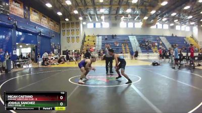 113 lbs Round 4 (8 Team) - Joshua Sanchez, Eagle Empire vs Micah Caetano, Oakleaf Wrestling Club