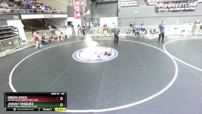 63 lbs Cons. Round 2 - Josiah Vasquez, Elite Force Wrestling Club vs Orion Koch, Inland Elite Wrestling Club