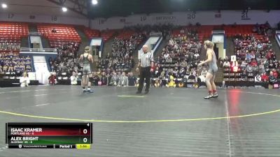 132 lbs Quarterfinals (8 Team) - Isaac Kramer, Portland HS vs Alex Bright, Algonac HS