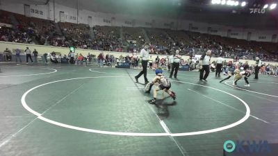 46 lbs Round Of 16 - Tanner Reynolds, Little Axe Takedown Club vs Oakley Waitkus, Team Tulsa Wrestling Club