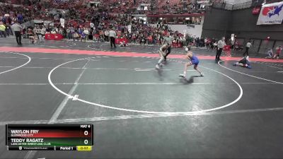 100 lbs Quarterfinal - Teddy Ragatz, Lancaster Wrestling Club vs Waylon Fry, Glenwood City