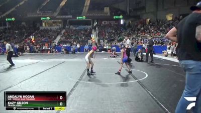 55 lbs Cons. Round 3 - Andalyn Hogan, WR- Topeka Blue Thunder vs Kazy Gilson, Trailblazers