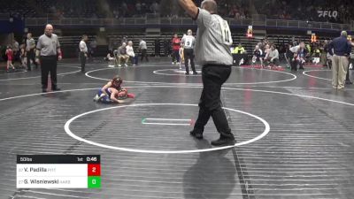 50 lbs Consi Of 32 #2 - Vincent Padilla, Pittson vs Garrett Wisniewski, Harbor Creek