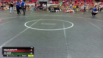 120 lbs Round 1 (4 Team) - Nolan Sizelove, Hoosier Havoc vs Kai Enos, Team Gotcha