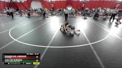 53-57 lbs Semifinal - Evelynn Burgess, Cadott Wrestling Club vs Evangeline Loberger, Wisconsin