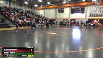 215 lbs Cons. Round 1 - Jaxon Thoms, Waterloo West vs Auggie Patzner, Western Dubuque