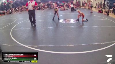 50 lbs Quarterfinals (8 Team) - Theodore Fritinger, Ohio Hazards vs Kolton Smith, Mat Rats