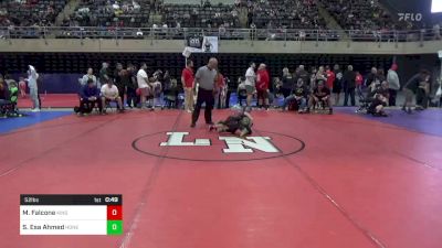 52 lbs Quarterfinal - Mason Falcone, King Of Prussia, PA vs Shaikh Esa Ahmed, Honeoye Falls, NY