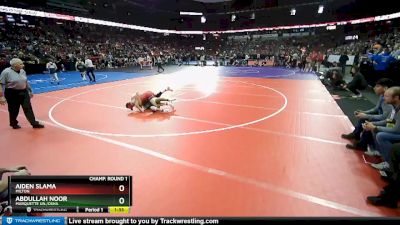 D1-120 lbs Champ. Round 1 - Abdullah Noor, Marquette Un./DSHA vs Aiden Slama, Milton