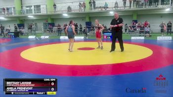 53kg Cons. Semi - Brittany Lavigne, Club De Lutte Acadie Bathurst vs Amelia Prenevost, Lethbridge Amateur WA