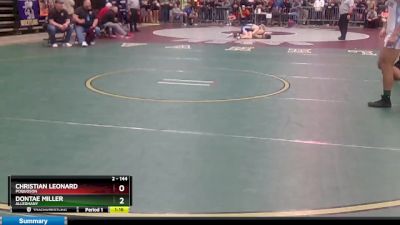 2 - 144 lbs Quarterfinal - Christian Leonard, Poquoson vs Dontae Miller, Alleghany