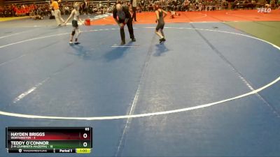 65 lbs Semis & 1st Wrestleback (8 Team) - Hayden Briggs, Worthington vs Teddy O`Connor, Z-M (Zumbrota-Mazeppa)