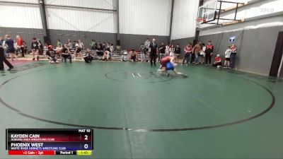 113 lbs 3rd Place Match - Kayden Cain, Auburn Area Wrestling Club vs Phoenix West, White River Hornets Wrestling Club