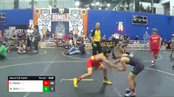 70 lbs Round 5 (6 Team) - Kai Weiss, East Kansas Eagles vs Micah Stith, Midwest Xtreme Wrestling