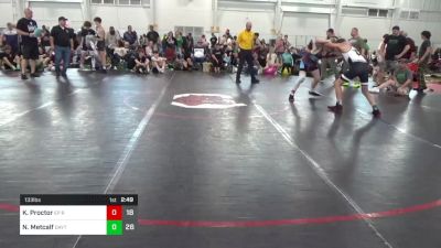 133 lbs Pools - Kowen Proctor, EP Rattlers vs Nathan Metcalf, Dayton Bandits - Black