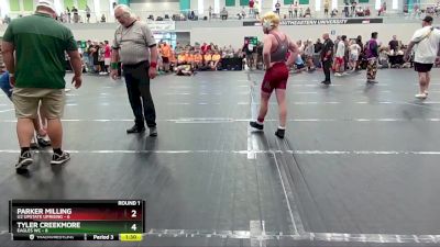 120 lbs Round 1 (4 Team) - Parker Milling, U2 Upstate Uprising vs Tyler Creekmore, Eagles WC