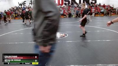 150/160 Round 1 - Collin Evans, Bible Baptist Wrestling Club vs Bryan De Morais, Level Up