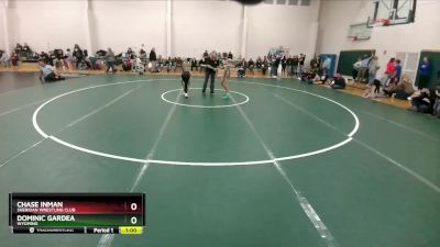 90 lbs Cons. Semi - Chase Inman, Sheridan Wrestling Club vs Dominic Gardea, Wyoming