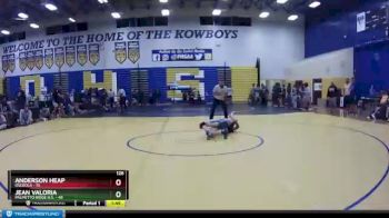 126 lbs Quarterfinals (8 Team) - Anderson Heap, Osceola vs Jean Valoria, Palmetto Ridge H.S.