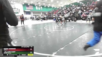 101 lbs Cons. Round 4 - Sofia Kawano, Buena vs Leilahni Hart, Victor Valley