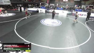 61 lbs Semifinal - Cervando Tapia Ii, Beat The Streets - Los Angeles vs Brandon Vu, Rodriguez High School Wrestling