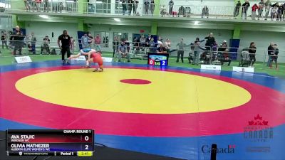 57kg Champ. Round 1 - Ava Stajic, Windsor WC vs Olivia Mathezer, Alberta Elite Women`s WC