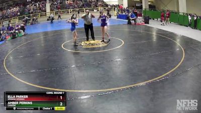 114 lbs Cons. Round 1 - Amber Perkins, Carson vs Ella Parker, Spanish Springs