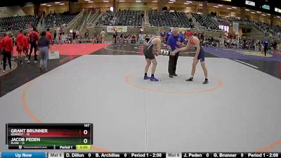 147 lbs Round 2 (4 Team) - Jacob Peden, Elgin vs Grant Brunner, Kennedy
