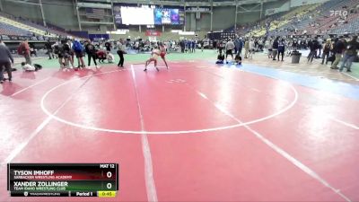 157 lbs Cons. Round 4 - Xander Zollinger, Team Idaho Wrestling Club vs Tyson Imhoff, Sarbacker Wrestling Academy