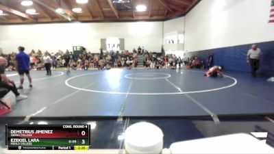 149 lbs Cons. Round 4 - Demetrius Jimenez, Sierra College vs Ezekiel Lara, Menlo College