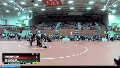 285 lbs 7th Place Match - Jaxson Owens, Belzer Middle School vs Ethan Wood, Chesterton Wrestling Club