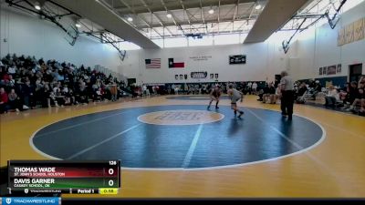 126 lbs Cons. Semi - Davis Garner, Casady School, Ok vs Thomas Wade, St. John`s School Houston