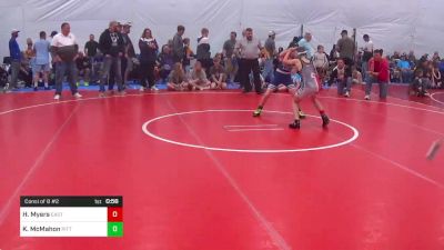 85 lbs Consi Of 8 #2 - Hayden Myers, East Petersburg vs Killian McMahon, Pittsburgh