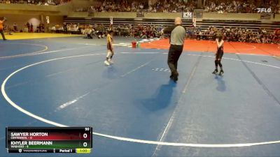 50 lbs Semis (4 Team) - Sawyer Horton, Centennial vs Khyler Beermann, Wabasso