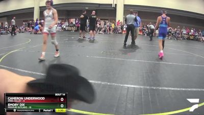 110 lbs Round 5 (6 Team) - Emory Dix, Missouri Outlaws vs Cameron Underwood, Steel Valley