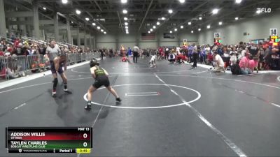 75 lbs Cons. Round 1 - Addison Willis, Ottawa vs Taylen Charles, Bobcat Wrestling Club