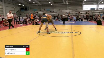 195 lbs Semifinal - Maximus Konopka, CT vs John Robinson, SC