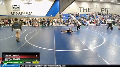 66 lbs Cons. Round 1 - Kanyan Grange, Ridgeline vs Tawny LaRose, Cougars Wrestling Club