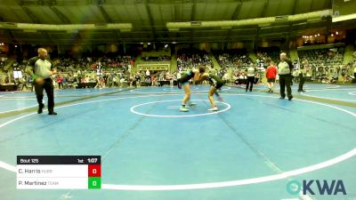 125 lbs 2nd Place - Corey Harris, Hurricane Wrestling Academy vs Parker Martinez, Team Tulsa Wrestling Club