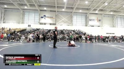 93 lbs Semifinal - Patrick Winseman, HF-L Wrestling vs Alesandro Restrepo, Club Not Listed