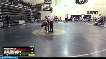 145 lbs Cross Bracket (8 Team) - Will Rickman, Mortimer Jordan HS vs Keandre Poellnitz, McAdory High School